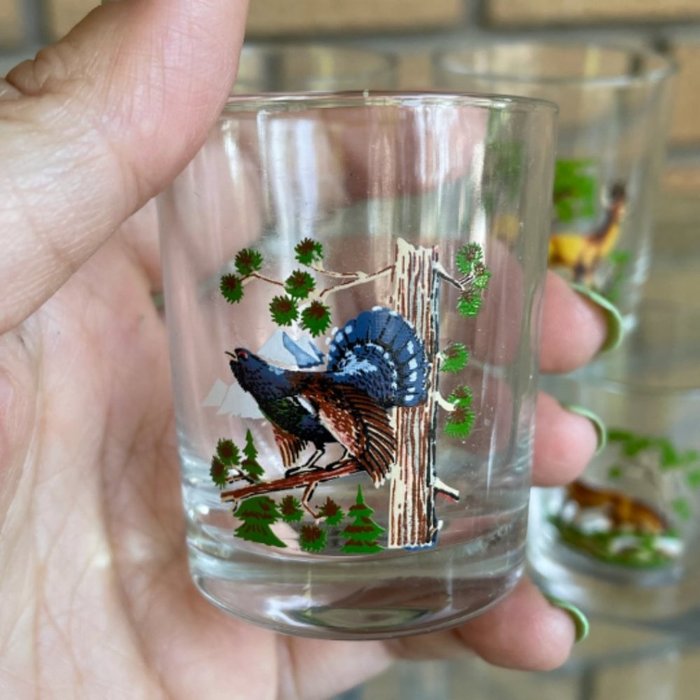 Vintage Reims France Game Hunting Theme Shot Glasses - 6 - Picture 5 of 11